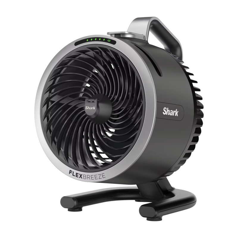 Вентилатор Shark FlexBreeze HydroGo FA050EU, 36W, 5 скорости + 2 режима, Регулируем наклон до 45 градуса, Автономия 12 часа, IPX5, Черен/Сребрист