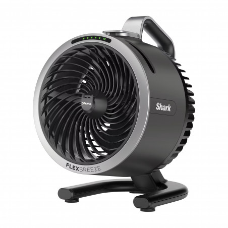 Вентилатор Shark FlexBreeze HydroGo FA050EU, 36W, 5 скорости + 2 режима, Регулируем наклон до 45 градуса, Автономия 12 часа, IPX5, Черен/Сребрист