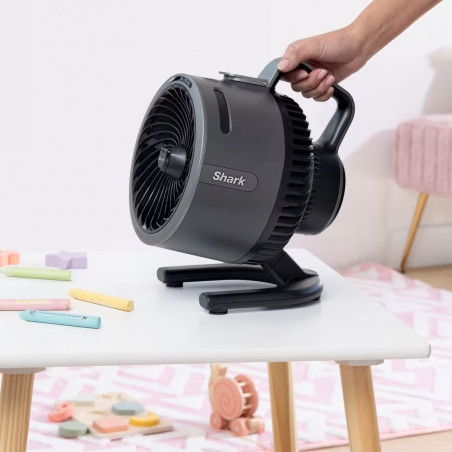 Вентилатор Shark FlexBreeze HydroGo FA050EU, 36W, 5 скорости + 2 режима, Регулируем наклон до 45 градуса, Автономия 12 часа, IPX5, Черен/Сребрист
