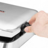 Гофретник Gastroback Advanced Control, 1600W, 220 мл, 7 степени на изпичане, Двойни нагреватели, Дълбоки плочи, Таймер, Защита от преливане, Сребрист