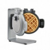 Вертикален гофретник Caso Design WaffleUp, 800W, 18 см, 5 нива, Двойно незалепващо покритие, Звуков и светлинен сигнал, Контейнер за остатъчно тесто, Сребрист