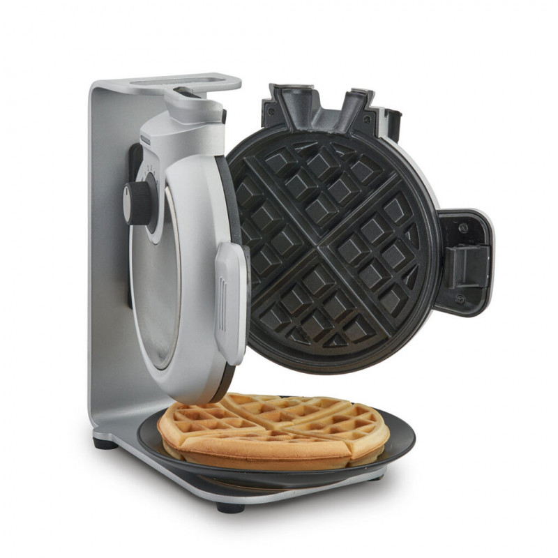 Вертикален гофретник Caso Design WaffleUp, 800W, 18 см, 5 нива, Двойно незалепващо покритие, Звуков и светлинен сигнал, Контейнер за остатъчно тесто, Сребрист
