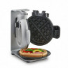 Вертикален гофретник Caso Design WaffleUp, 800W, 18 см, 5 нива, Двойно незалепващо покритие, Звуков и светлинен сигнал, Контейнер за остатъчно тесто, Сребрист