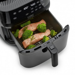 Фритюрник с горещ въздух и пара Caso AirFry & Steam 700, 1700W, 7 л, 10 програми, 60-200°C, Таймер, Прозорец, Напомняне, Черен