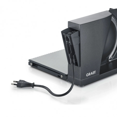 Уред за рязане - слайсер Graef MYtiny MT1006EU, 170W, 17 см, 0-15 мм, Детска защита, Сгъваем, Антрацит