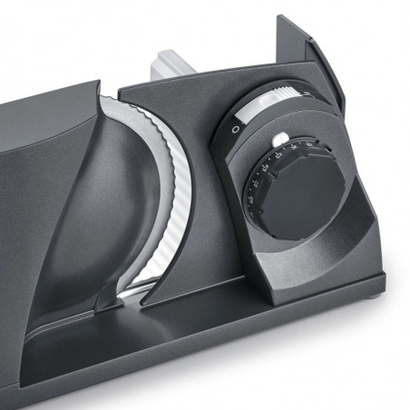 Уред за рязане - слайсер Graef MYtiny MT1006EU, 170W, 17 см, 0-15 мм, Детска защита, Сгъваем, Антрацит