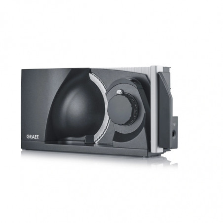 Уред за рязане - слайсер Graef MYtiny MT1006EU, 170W, 17 см, 0-15 мм, Детска защита, Сгъваем, Антрацит