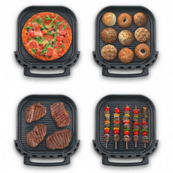 Фритюрник с горещ въздух и фурна за пица Caso AirFry & PizzaChef, 2850W, 6 л, 11 програми, 50-230°C, Таймер, Reminder, До 30 см, Черен