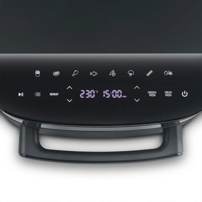 Фритюрник с горещ въздух и фурна за пица Caso AirFry & PizzaChef, 2850W, 6 л, 11 програми, 50-230°C, Таймер, Reminder, До 30 см, Черен