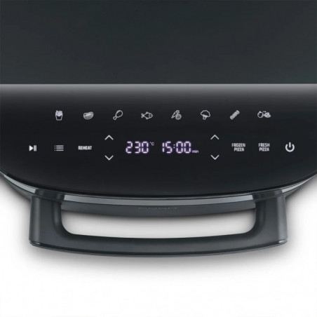 Фритюрник с горещ въздух и фурна за пица Caso AirFry & PizzaChef, 2850W, 6 л, 11 програми, 50-230°C, Таймер, Reminder, До 30 см, Черен