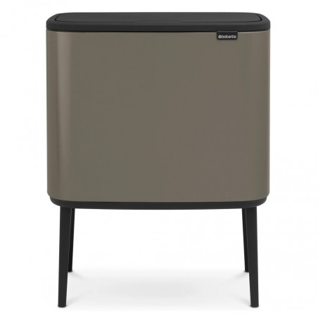 Кош за боклук Brabantia Bo Touch 651105, 36 л, Плавно и безшумно отваряне, Голям отвор, Сив