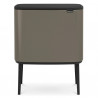 Кош за боклук Brabantia Bo Touch 651105, 36 л, Плавно и безшумно отваряне, Голям отвор, Сив