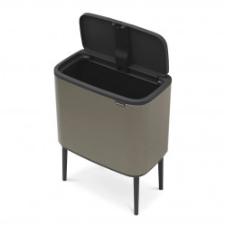 Кош за боклук Brabantia Bo Touch 651105, 36 л, Плавно и безшумно отваряне, Голям отвор, Сив