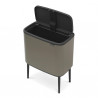 Кош за боклук Brabantia Bo Touch 651105, 36 л, Плавно и безшумно отваряне, Голям отвор, Сив