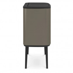 Кош за боклук Brabantia Bo Touch 651105, 36 л, Плавно и безшумно отваряне, Голям отвор, Сив