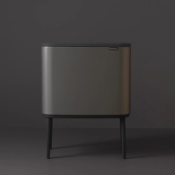 Кош за боклук Brabantia Bo Touch 651105, 36 л, Плавно и безшумно отваряне, Голям отвор, Сив