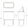 Кош за боклук Brabantia Bo Touch 651105, 36 л, Плавно и безшумно отваряне, Голям отвор, Сив