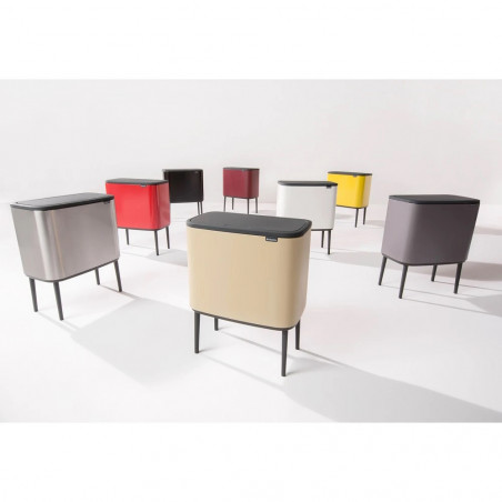 Кош за боклук Brabantia Bo Touch 651105, 36 л, Плавно и безшумно отваряне, Голям отвор, Сив