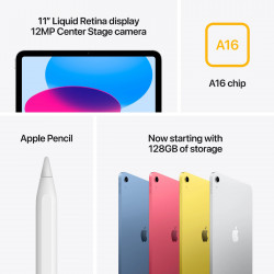 Apple IPad 11" 11th Gen (2025), A16, 128GB, WiFi, Silver