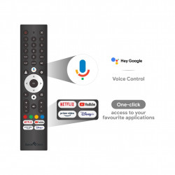 Телевизор Smart Tech 43UW02V, 43'', 109 см, 4K UltraHD 3840 x 2160, Клас F, Smart TV, DLED, Wi-Fi, Bluetooth, Google TV, Черен