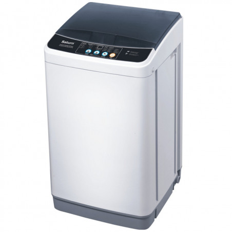 Полуавтоматична пералня Saturn ST-WM0630, 350W, 5.5 кг, 10 програми, Горно зареждане, Бял/черен