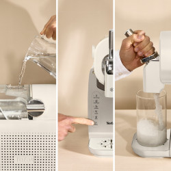 Машина за сладолед 16в1 Tefal Freezi IG803AE0, 200W, 1.4 л, 5 Автоматични програми, Тиха работа, Без предварително замразяване, Бял/сребрист