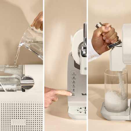 Машина за сладолед 16в1 Tefal Freezi IG803AE0, 200W, 1.4 л, 5 Автоматични програми, Тиха работа, Без предварително замразяване, Бял/сребрист
