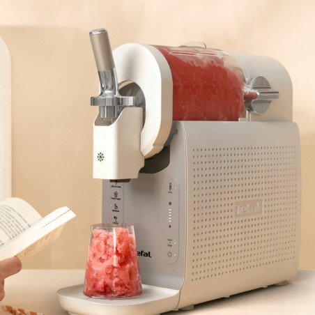 Машина за сладолед 16в1 Tefal Freezi IG803AE0, 200W, 1.4 л, 5 Автоматични програми, Тиха работа, Без предварително замразяване, Бял/сребрист