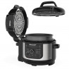 Мултикукър под налягане Ninja Foodi OP350FR, 1400W, 6 л, 9 програми, 40-200°C, TenderCrisp®, Керамично покритие, Поддържане на топлината, Цяло пиле, Черен/инокс