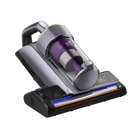 Прахосмукачка против акари Jimmy BX8 Pro, 600W, 0.5 л, 17 kPa, Pro-Brushroll, Стерилизация чрез нагряване 65C, Ултразвук, UV, Отрицателни йони, 6 степенна филтрация, Сив/Лилав