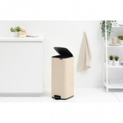Кош за боклук Brabantia Bo Pedal 1010124, 30 л, Леко затваряне, Противоплъзгаща основа, Бежов