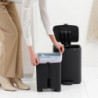 Кош за боклук Brabantia Bo Pedal 1010133, 12 л, Леко затваряне, Противоплъзгаща основа, Минерално покритие, Тъмносив