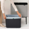 Кош за боклук Brabantia Bo Touch 1010451, 36 л, Плавно и безшумно отваряне, Голям отвор, Светлосив