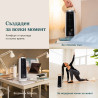 Преносим вентилатор - кула Levoit Windi Mini Plus, 7.5W, 5 степени, Автономия до 20 ч, Осцилация, Таймер, Дистанционно, Бял/черен