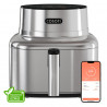 Фритюрник с горещ въздух Cosori Iconic CAF-SE601S, 1725W, 6.2 л, 30-230°C, 6 програми, Таймер, Керамично покритие, Инокс/черен