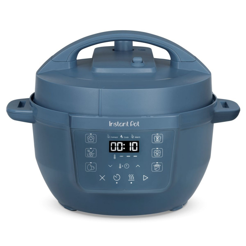 Мултикукър Instant Pot Classic Mini 140800701, 800W, 3.8 л, 7 програми, Favorite бутони, LCD дисплей, Неръждаема стомана, Син