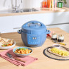 Мултикукър Instant Pot Classic Mini 140800701, 800W, 3.8 л, 7 програми, Favorite бутони, LCD дисплей, Неръждаема стомана, Син