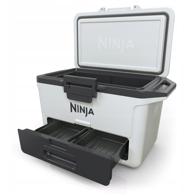 Хладилна кутия Ninja FrostVault FB151EUWH, 47 л, Пасивна, 80 кена, Поддържа лед до 6 дни, Сухо отделение, Бял