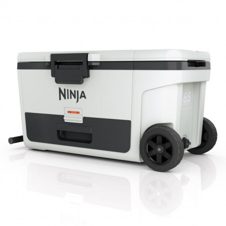 Хладилна кутия Ninja FrostVault FB265EUUKWH, 61.5 л, Пасивна, 97 кена, Поддържа лед до 6 дни, Сухо отделение, Колела, Бял