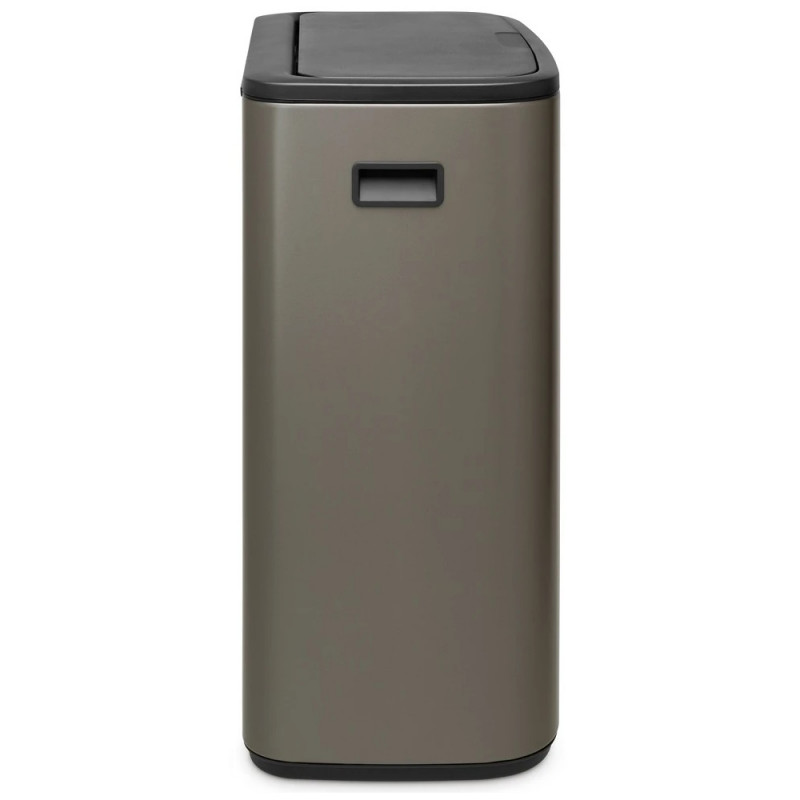 Кош за боклук Brabantia Bo Touch 1001271, 2x30 л, Плавно и безшумно отваряне, Голям отвор, Тъмносив