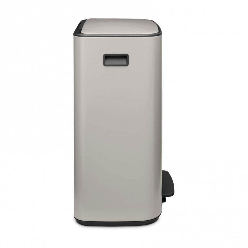 Кош за боклук Brabantia Bo Pedal 1010450, 2x30 л, Плавно затваряне, Противоплъзгаща основа, Светлосив