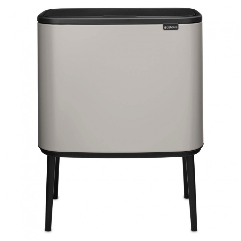 Кош за боклук Brabantia Bo Touch 1010451, 36 л, Плавно и безшумно отваряне, Голям отвор, Светлосив