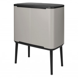 Кош за боклук Brabantia Bo Touch 1010451, 36 л, Плавно и безшумно отваряне, Голям отвор, Светлосив