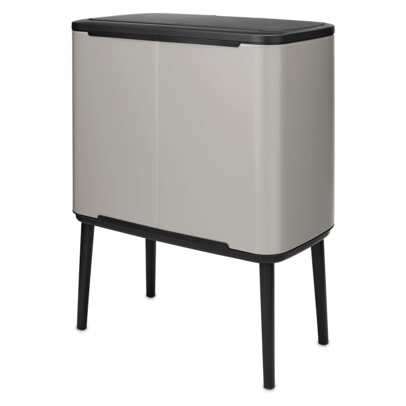 Кош за боклук Brabantia Bo Touch 1010451, 36 л, Плавно и безшумно отваряне, Голям отвор, Светлосив