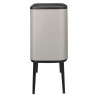 Кош за боклук Brabantia Bo Touch 1010451, 36 л, Плавно и безшумно отваряне, Голям отвор, Светлосив