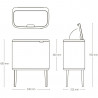 Кош за боклук Brabantia Bo Touch 1010451, 36 л, Плавно и безшумно отваряне, Голям отвор, Светлосив