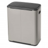 Кош за боклук Brabantia Bo Touch 1010455, 60 л, Плавно и безшумно отваряне, Голям отвор, Светлосив