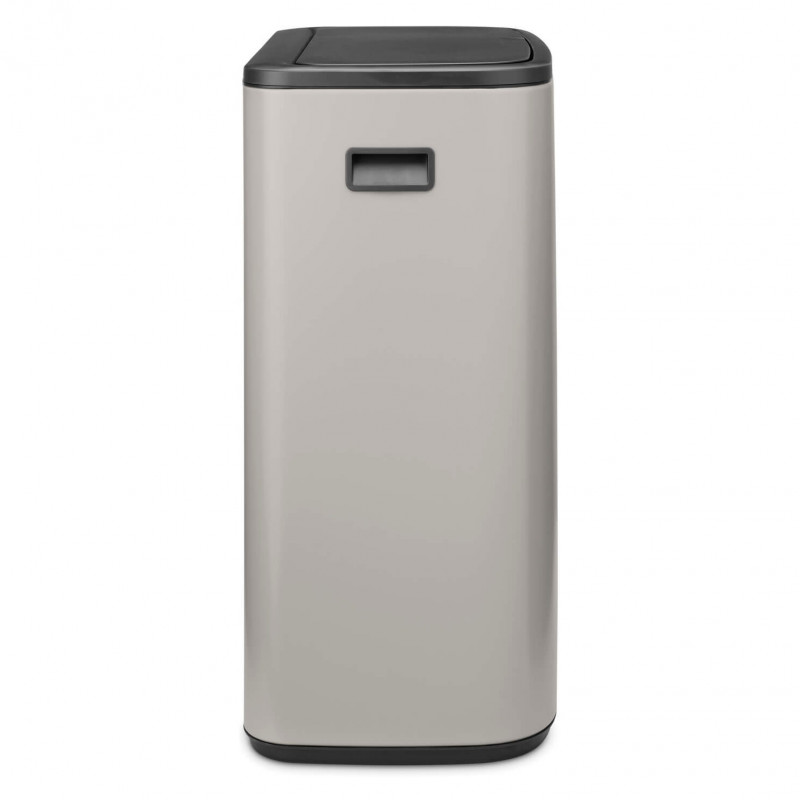 Кош за боклук Brabantia Bo Touch 1010455, 60 л, Плавно и безшумно отваряне, Голям отвор, Светлосив