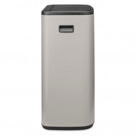 Кош за боклук Brabantia Bo Touch 1010455, 60 л, Плавно и безшумно отваряне, Голям отвор, Светлосив