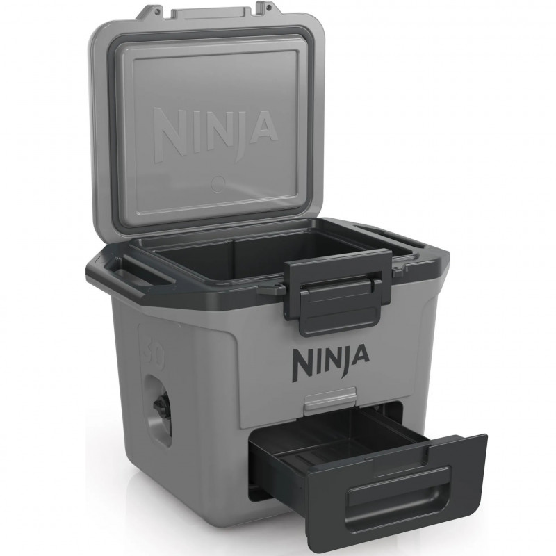 Хладилна кутия Ninja FrostVault FB131EUGY, 28 л, Пасивна, 48 кена, Поддържа лед до 5 дни, Сухо отделение, Сив